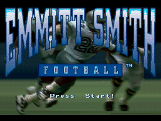 Emmitt Smith Football title screen for Super Nintendo